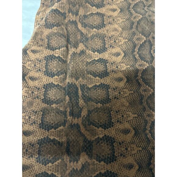 a.n.a A New Approach Womens Copper Brown Snake Print Skinny Jeans size 10 - Picture 6 of 6
